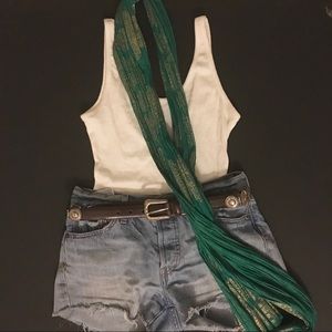 Free People White Bodysuit